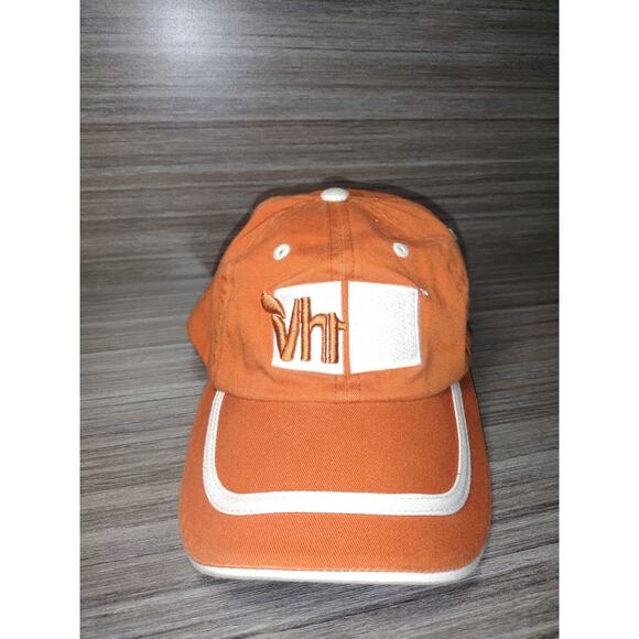 VH1 orange and white Hat Cap Orange Adjustable Strap vintage VH1 music first - Picture 1 of 6